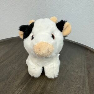 Aurora Eco Nation Cow Plush Stuffed‎ Animal Toy Black White Farm Animal